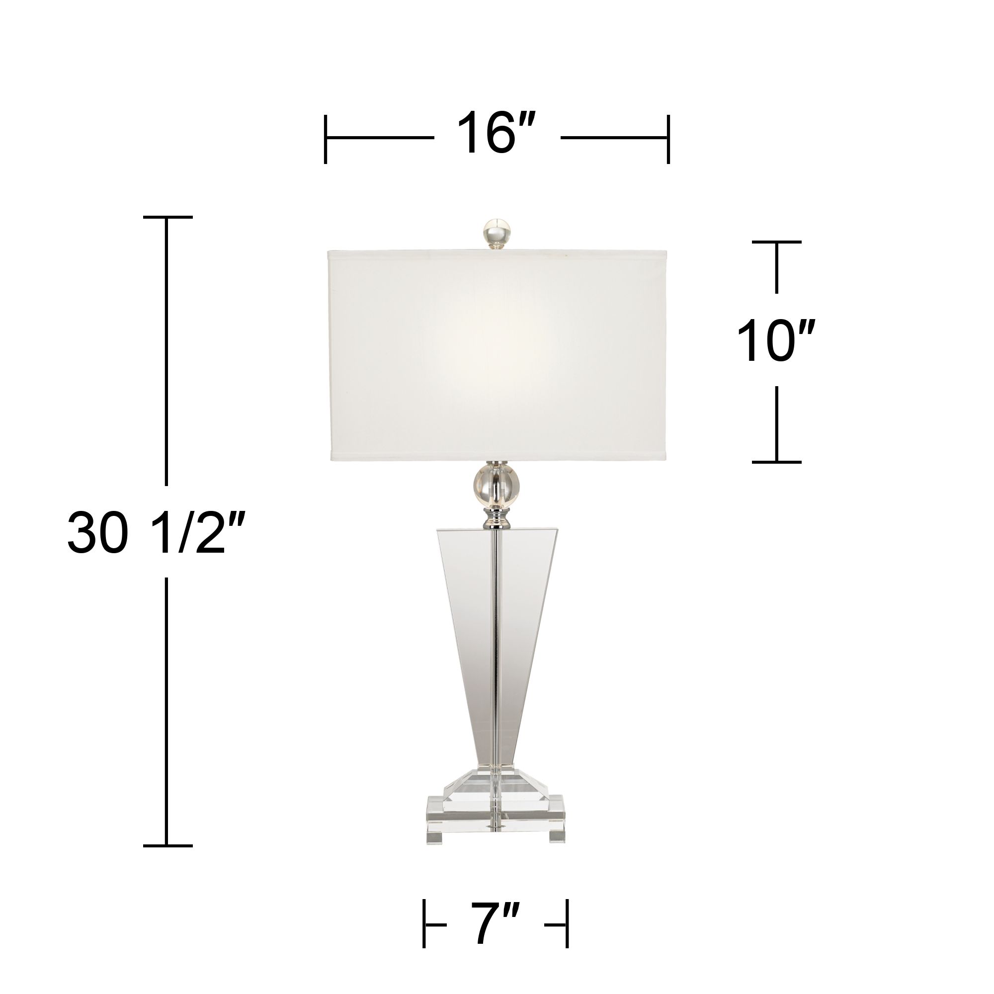 Vienna Full Spectrum Trophy 30 1/2" High Clear Crystal Table Lamp in scene
