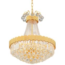 Vienna Full Spectrum Valentina 19 1/2&quot; Gold and Crystal Chandelier