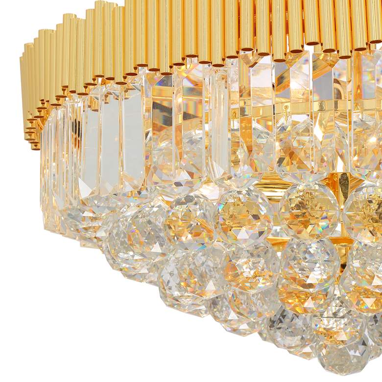 Image 3 Vienna Full Spectrum Valentina 19 1/2 inch Gold and Crystal Chandelier more views