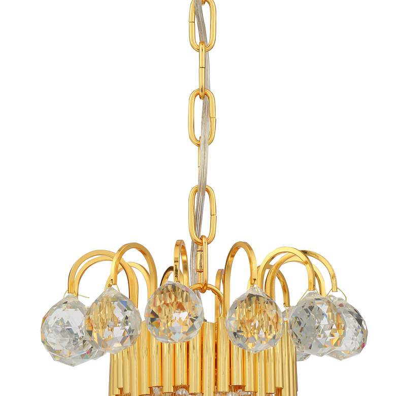 Image 4 Vienna Full Spectrum Valentina 19 1/2" Gold and Crystal Chandelier more views
