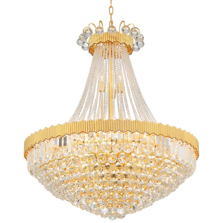 Image 2 Vienna Full Spectrum Valentina 31.25" Gold Crystal 24-Light Chandelier