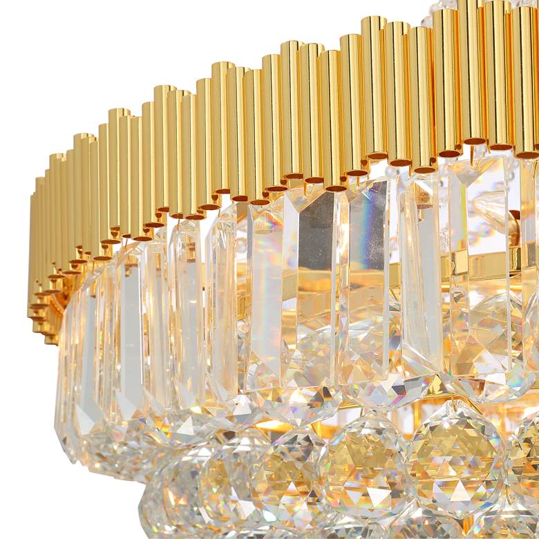 Image 3 Vienna Full Spectrum Valentina 31.25" Gold Crystal 24-Light Chandelier more views