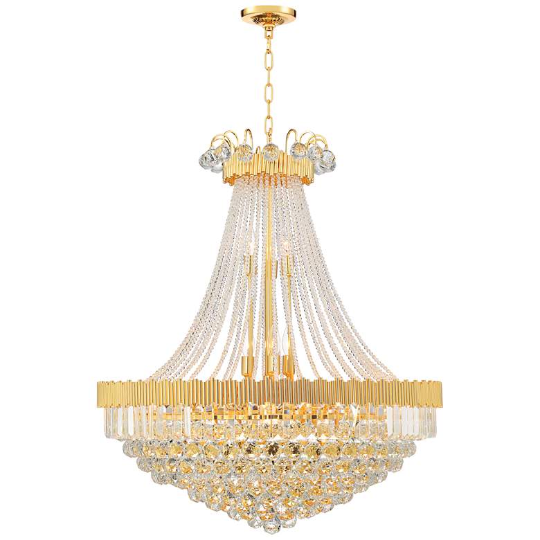 Image 6 Vienna Full Spectrum Valentina 31.25" Gold Crystal 24-Light Chandelier more views