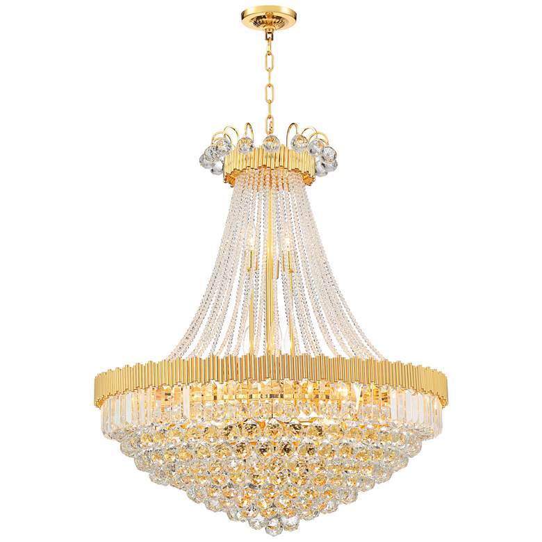 Image 7 Vienna Full Spectrum Valentina 31.25" Gold Crystal 24-Light Chandelier more views