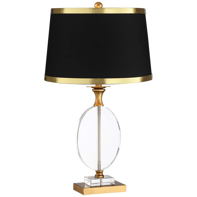 Image 2 Vienna Full Spectrum Valerie 28" Black Shade Clear Crystal Table Lamp