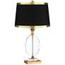2_Vienna Full Spectrum Valerie 28" Black Shade Clear Crystal Table Lamp