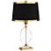 Vienna Full Spectrum Valerie 28" Black Shade Clear Crystal Table Lamp