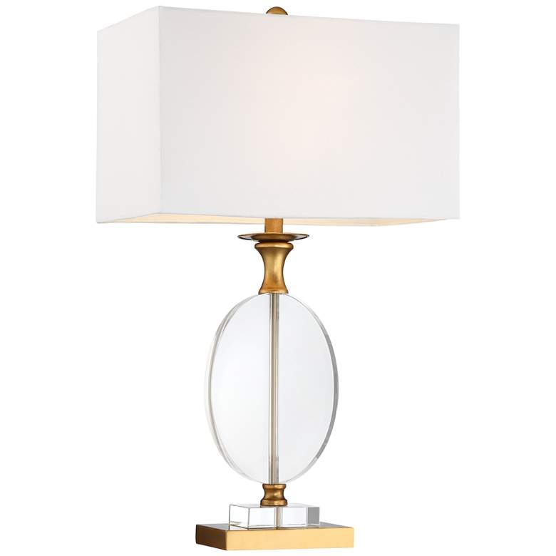 Image 7 Vienna Full Spectrum Valerie 28" Crystal Gold Table Lamp with Riser more views