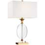 7_Vienna Full Spectrum Valerie 28" Crystal Gold Table Lamp with Riser more views