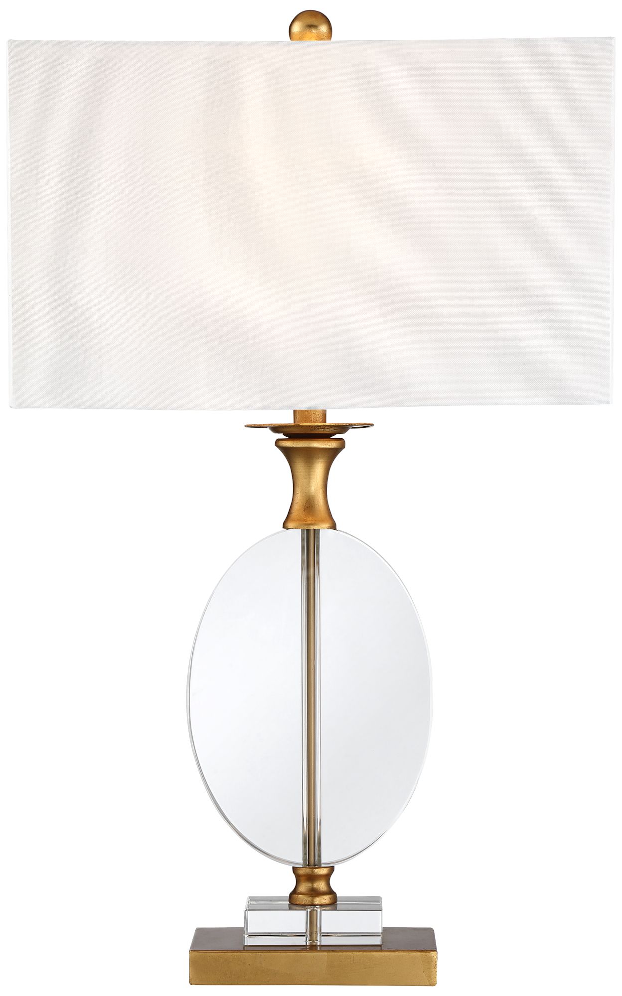 Vienna Full Spectrum Valerie 28" Crystal Gold Table Lamp with Riser