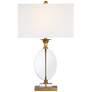 Vienna Full Spectrum Valerie 28" Crystal Gold Table Lamp with Riser