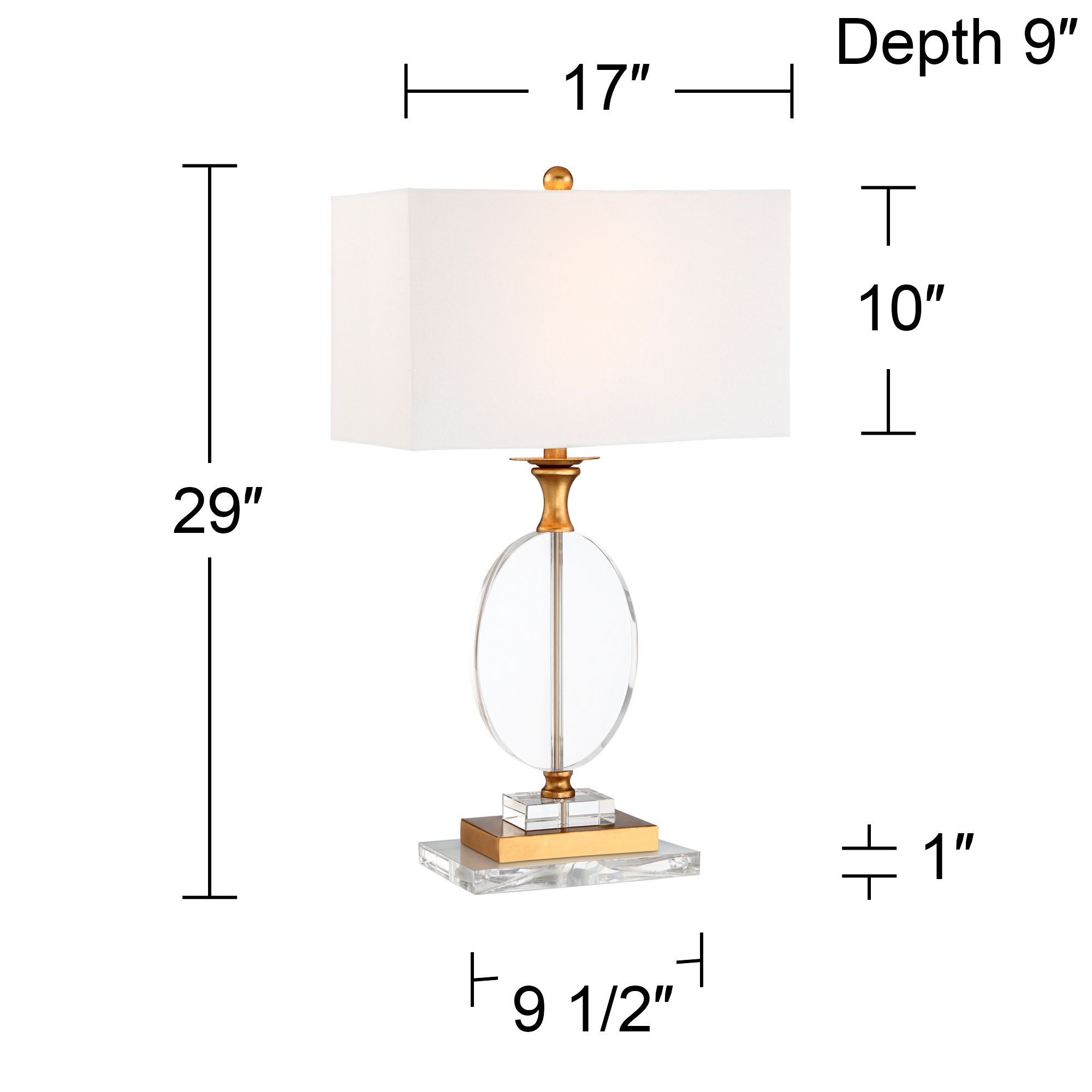 Vienna Full Spectrum Valerie 28" Crystal Gold Table Lamp with Riser