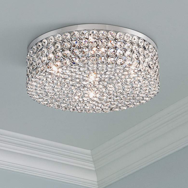 Image 1 Vienna Full Spectrum Velie 12" Modern Luxe Crystal LED Ceiling Light