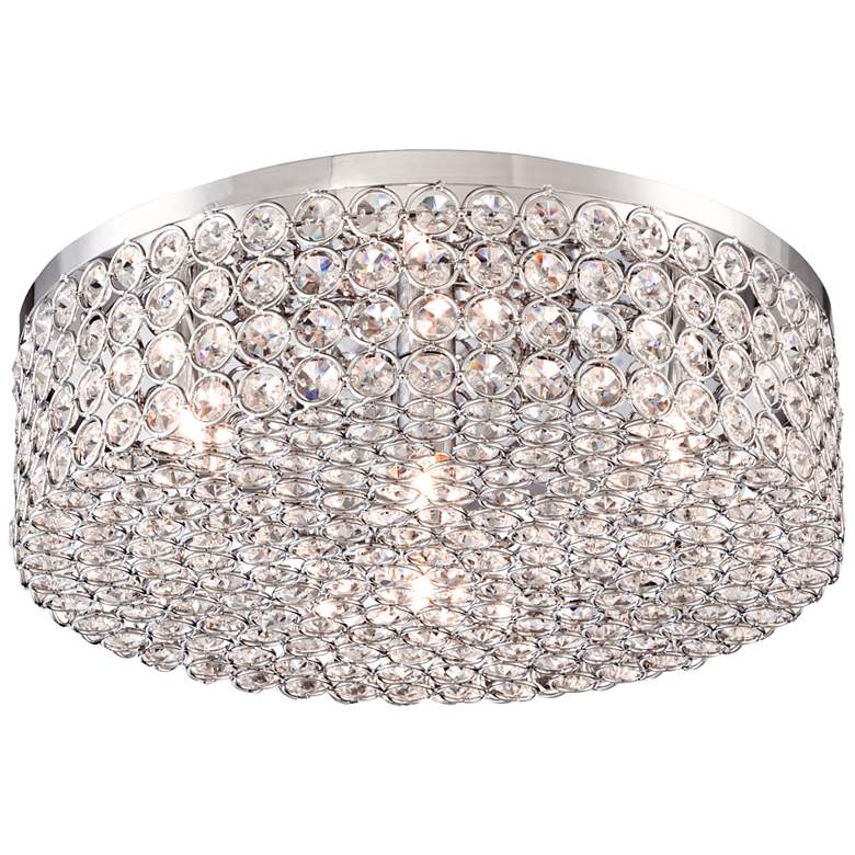 Image 5 Vienna Full Spectrum Velie 12 inch Modern Luxe Round Crystal Ceiling Light more views