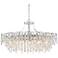 Vienna Full Spectrum Villette 31 1/2" Chrome Crystal Oval Chandelier