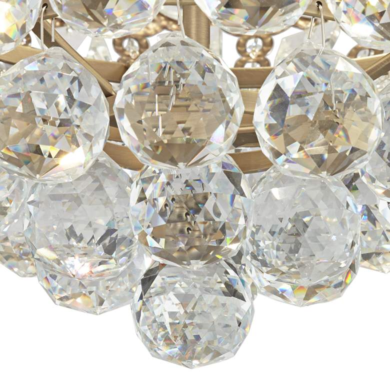 Image 4 Vienna Full Spectrum Wallingford 16" Antique Brass Crystal Chandelier more views