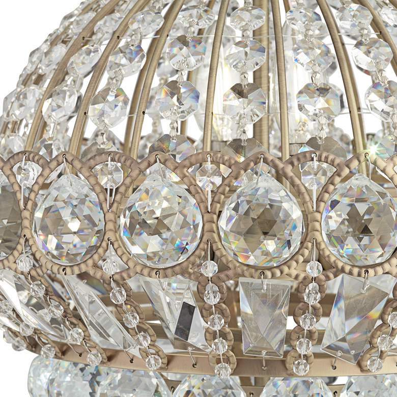 Image 5 Vienna Full Spectrum Wallingford 16" Antique Brass Crystal Chandelier more views