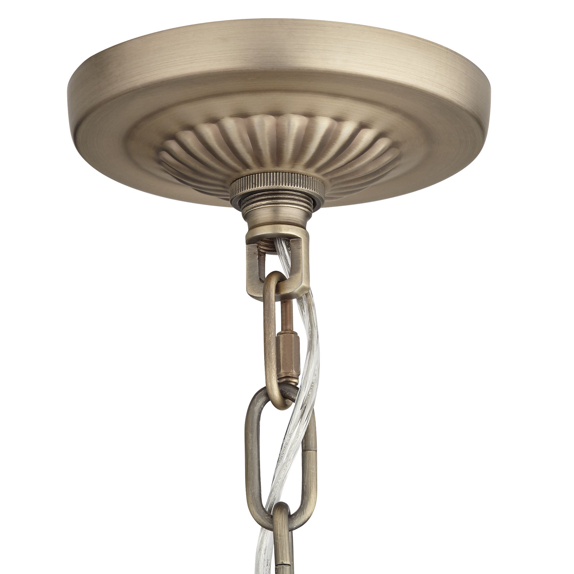 Watch A Video About the Vienna Full Spectrum Wallingford Antique Brass Crystal Chandelier