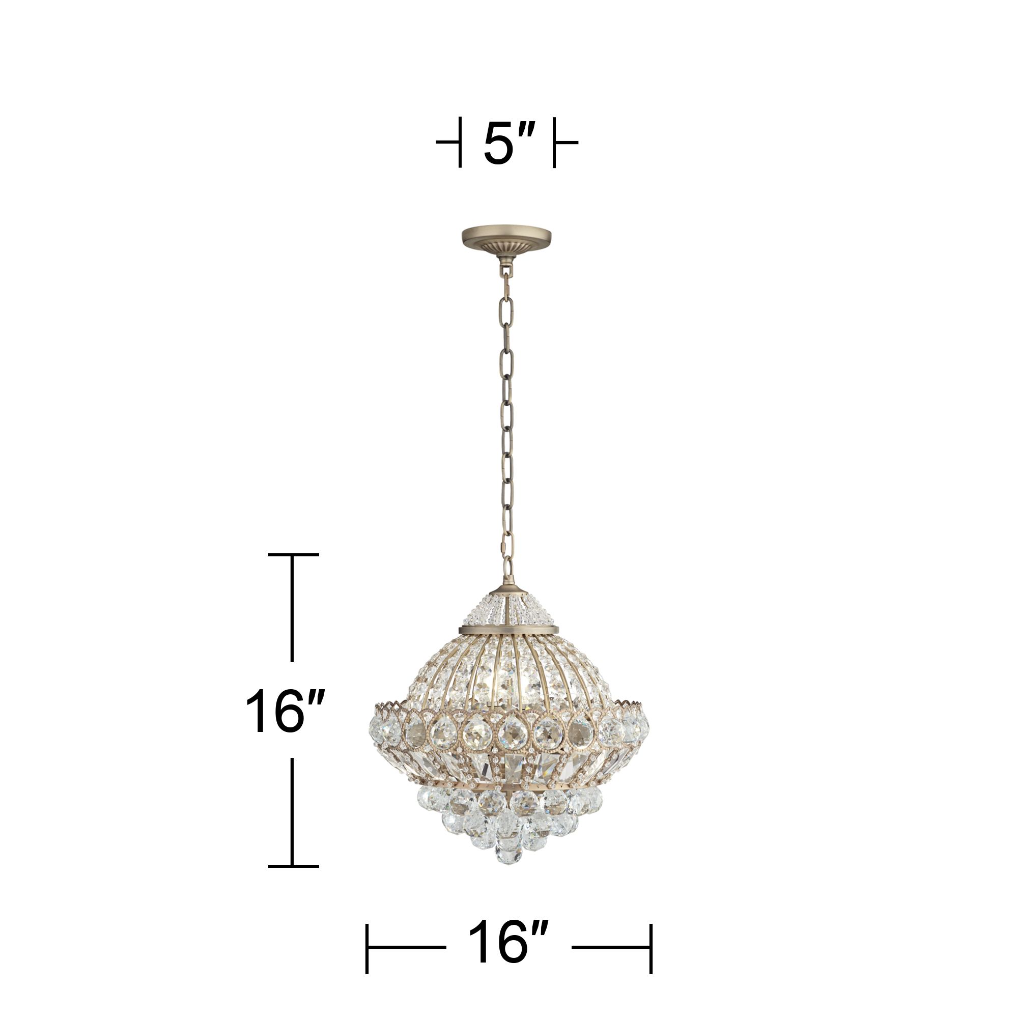 Watch A Video About the Vienna Full Spectrum Wallingford Antique Brass Crystal Chandelier