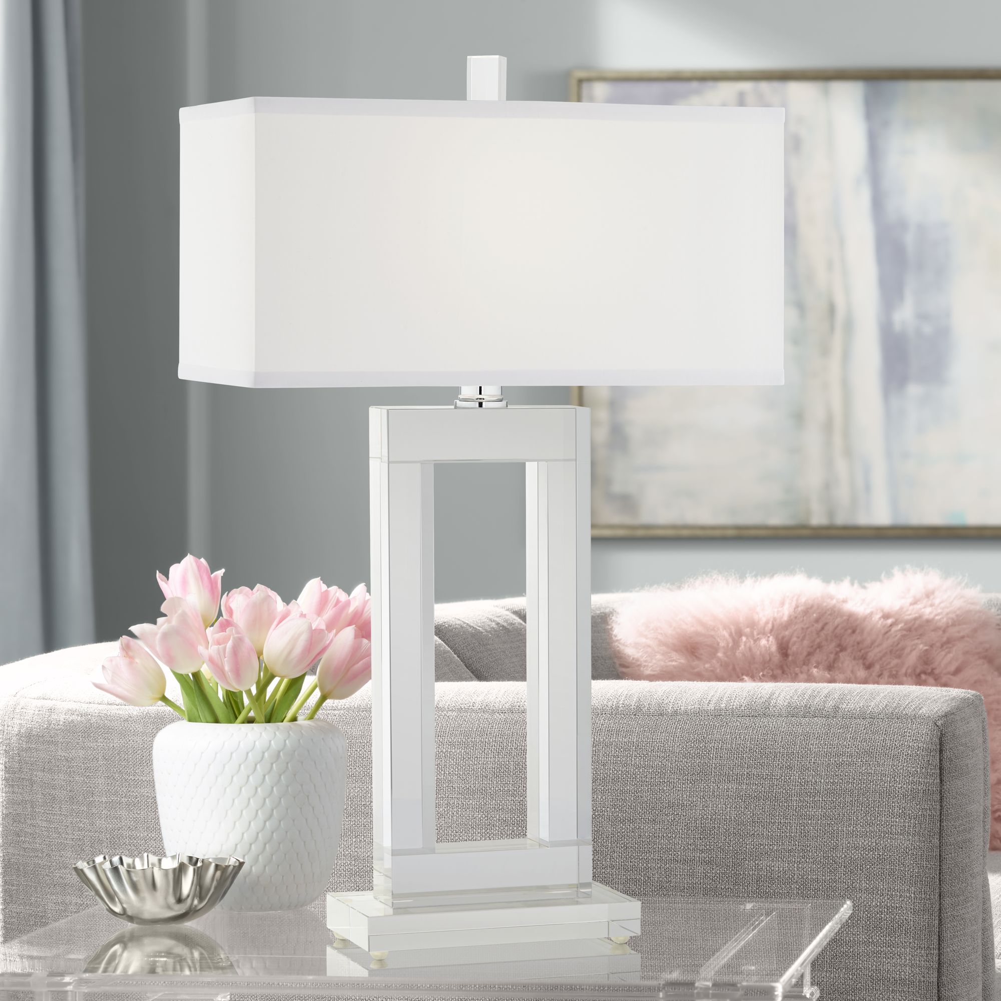 modern crystal table lamp