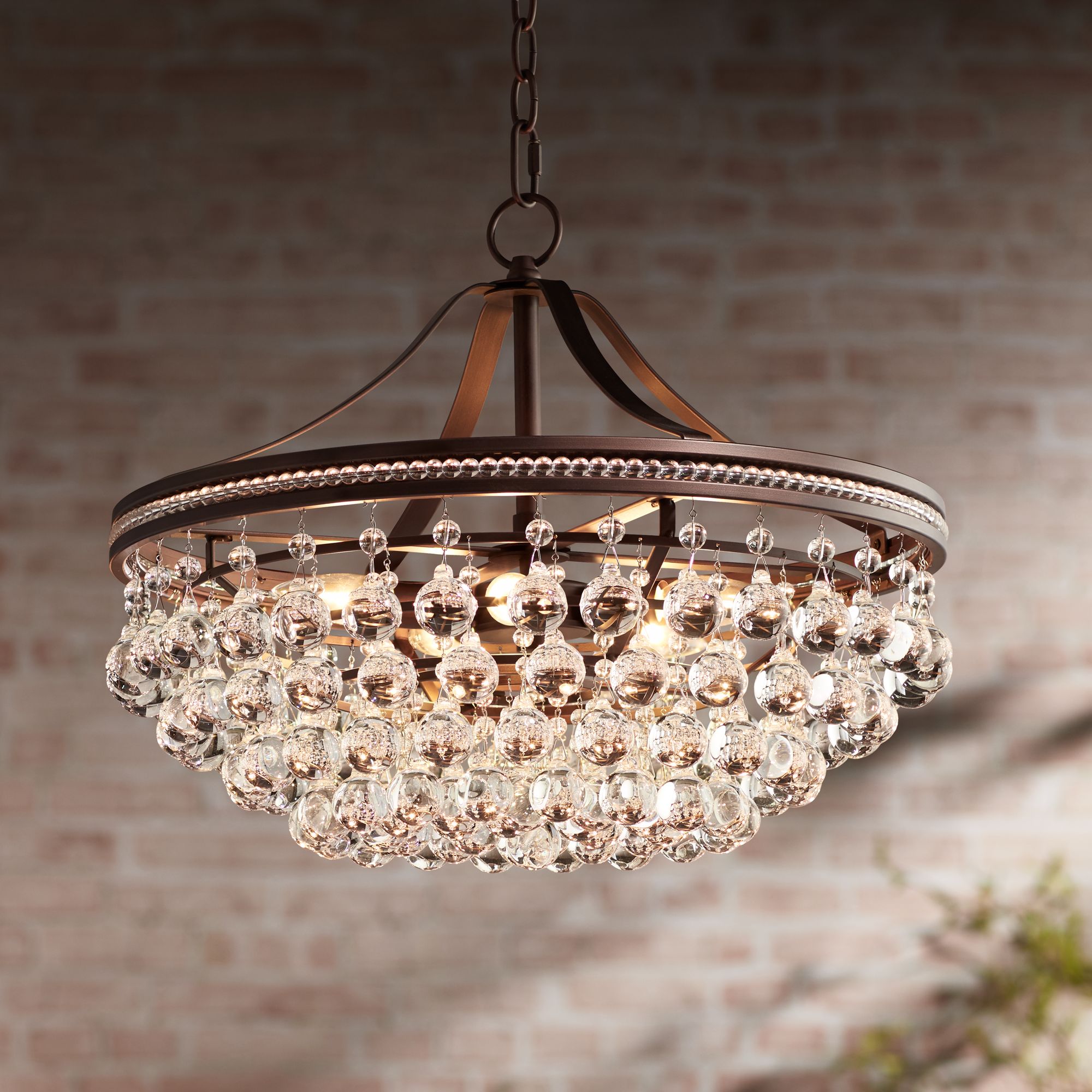 Small deals glass chandeliers