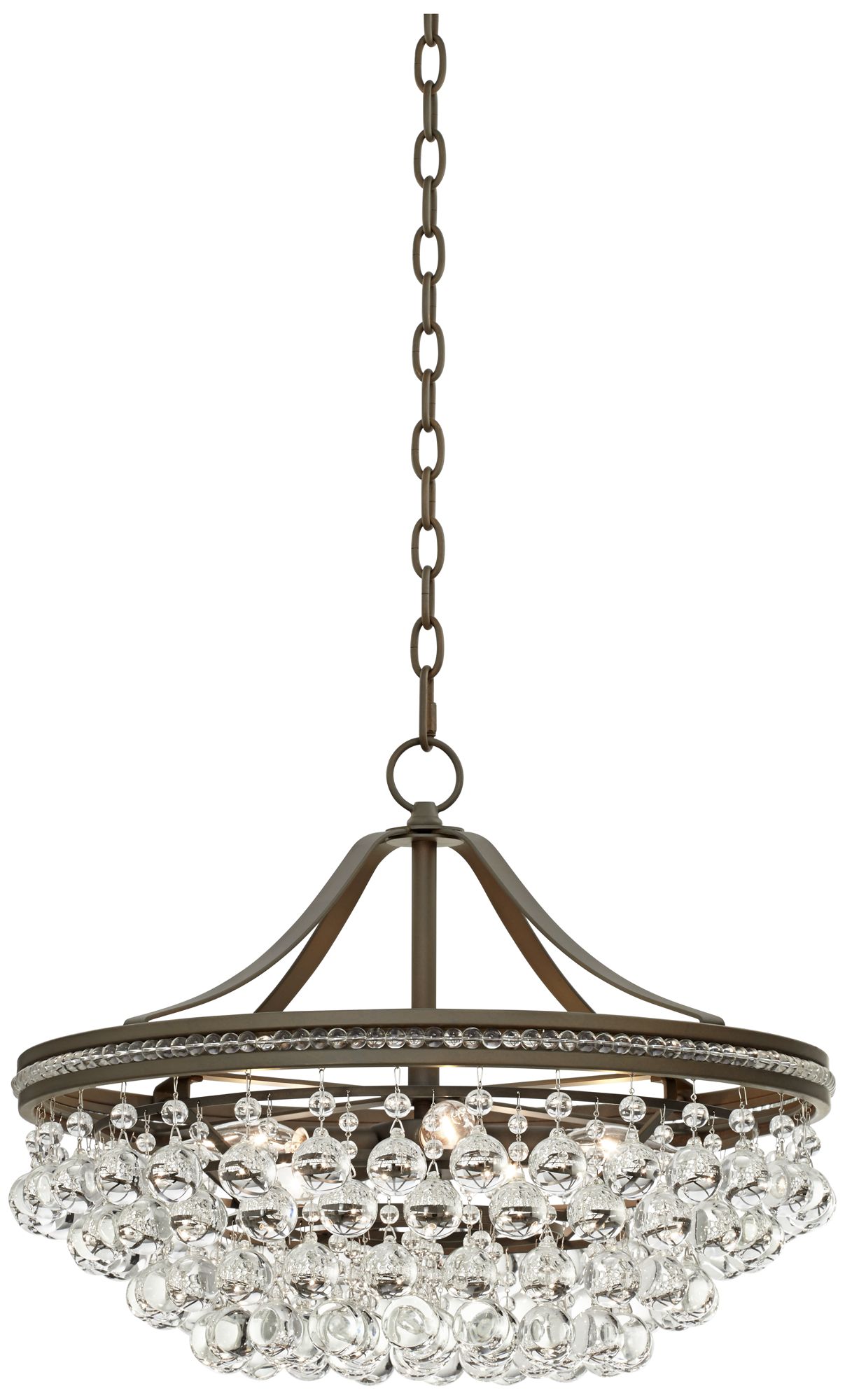 Image 6 Vienna Full Spectrum Wohlfurst 20 1/4" Bronze Crystal Pendant Light more views