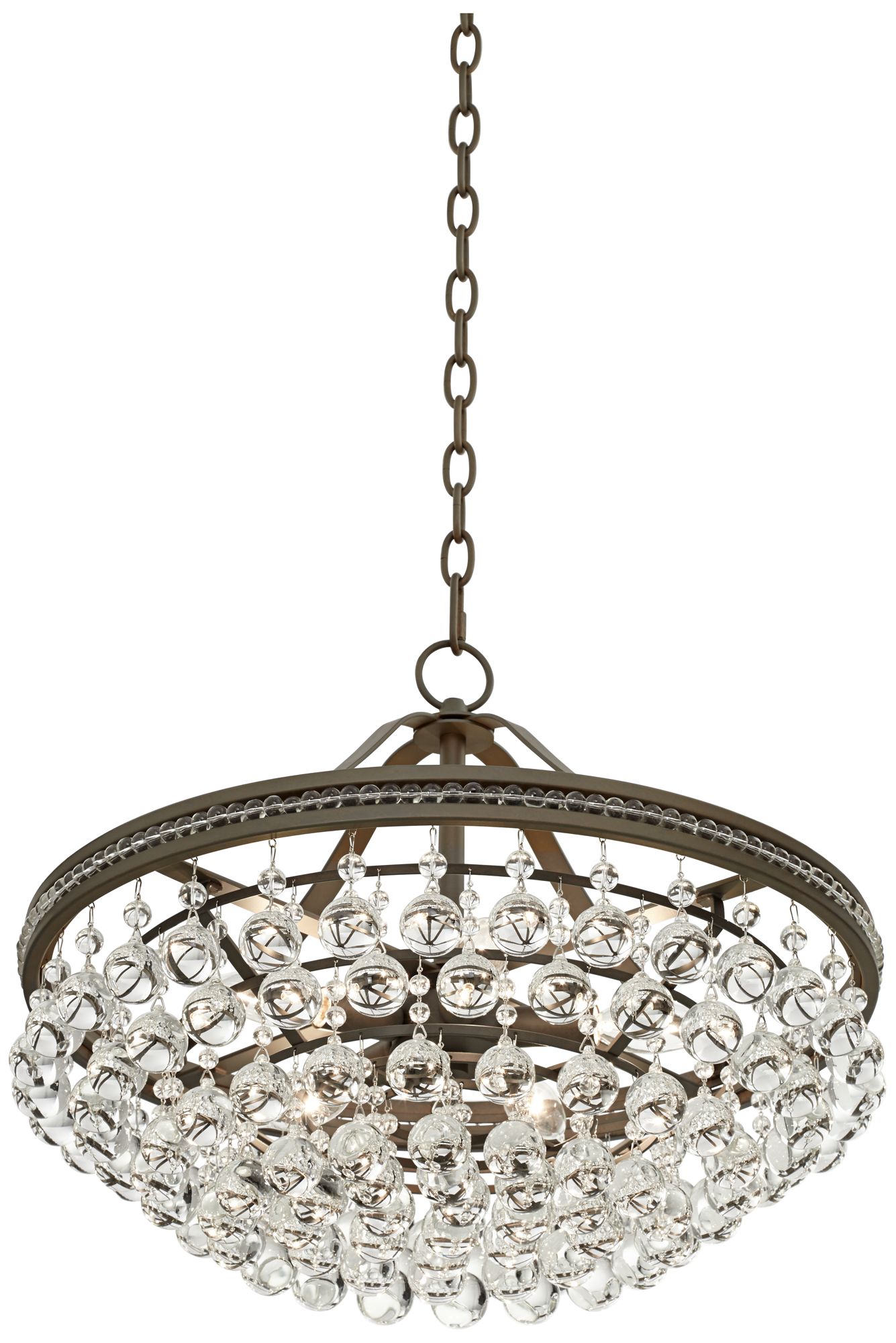 Image 7 Vienna Full Spectrum Wohlfurst 20 1/4" Bronze Crystal Pendant Light more views