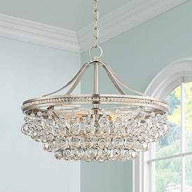 Image2 of Vienna Full Spectrum Wohlfurst 20 1/4" Nickel Crystal Pendant Light
