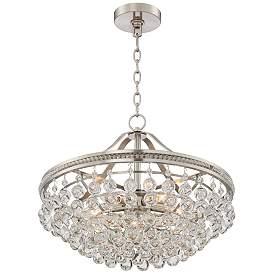 Image4 of Vienna Full Spectrum Wohlfurst 20 1/4" Nickel Crystal Pendant Light more views