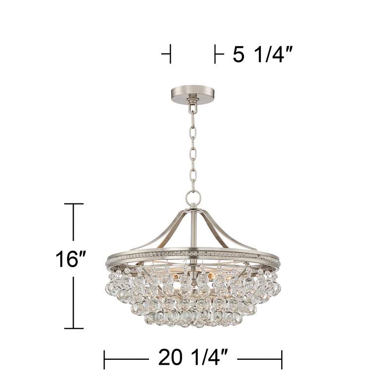Image 6 Vienna Full Spectrum Wohlfurst 20 1/4" Nickel Crystal Pendant Light more views