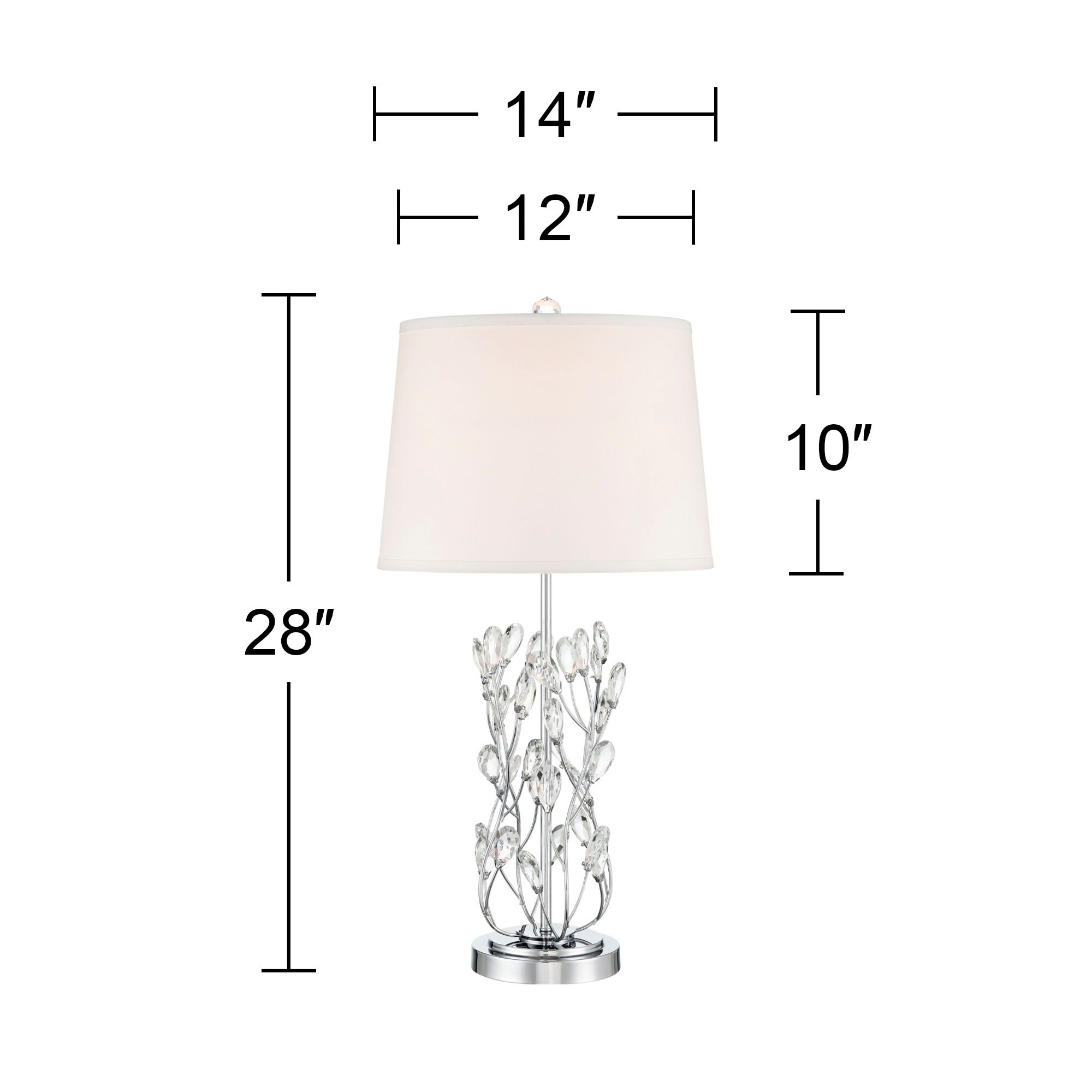 Watch A Video About the Vienna Full Spectrum Zermatt  Crystal Vine Table Lamp