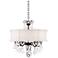 Vienna Full Spectrum Zula 22" Wide White Shade  Crystal Chandelier