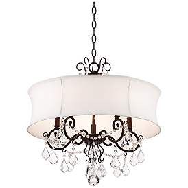Image5 of Vienna Full Spectrum Zula 22" Wide White Shade  Crystal Chandelier more views