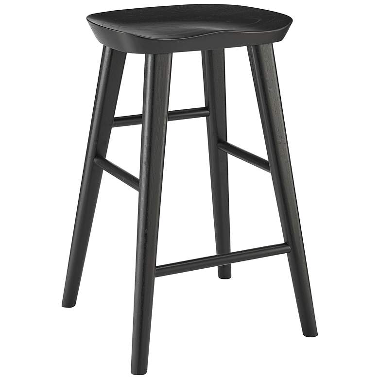 Image 2 Vieno 25 3/4" Black Wood Counter Stool