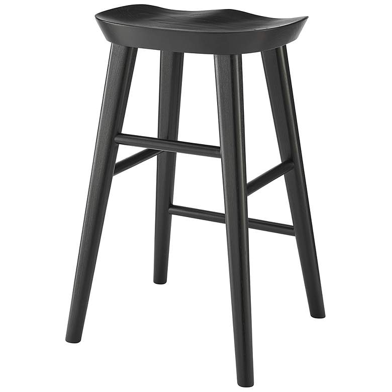 Image 5 Vieno 25 3/4 inch Black Wood Counter Stool more views