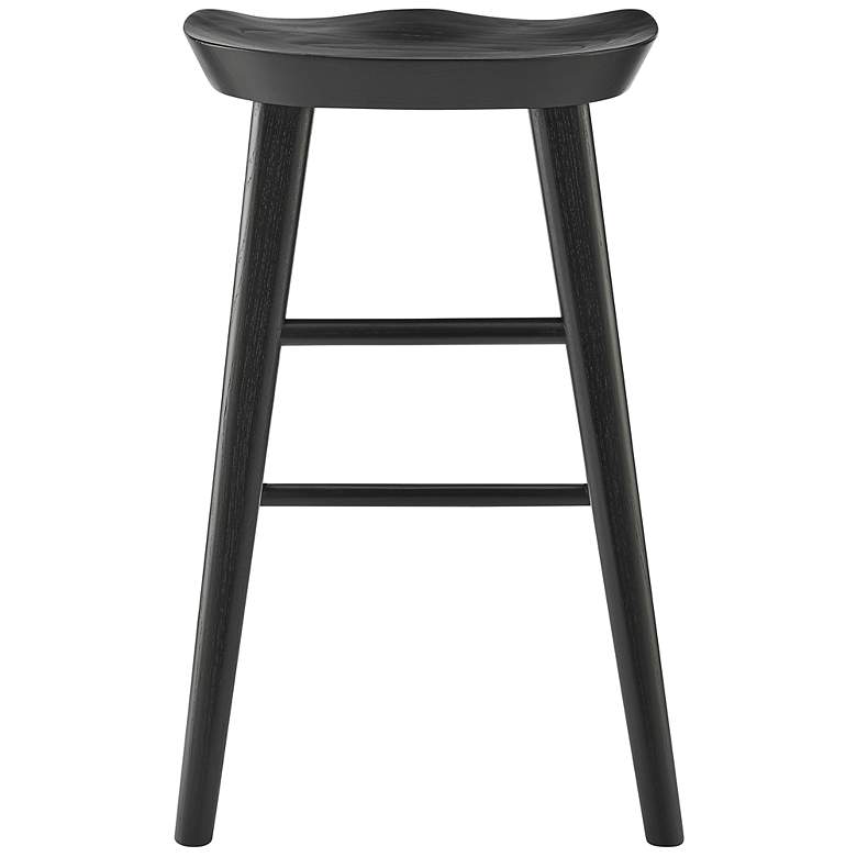 Image 6 Vieno 25 3/4 inch Black Wood Counter Stool more views