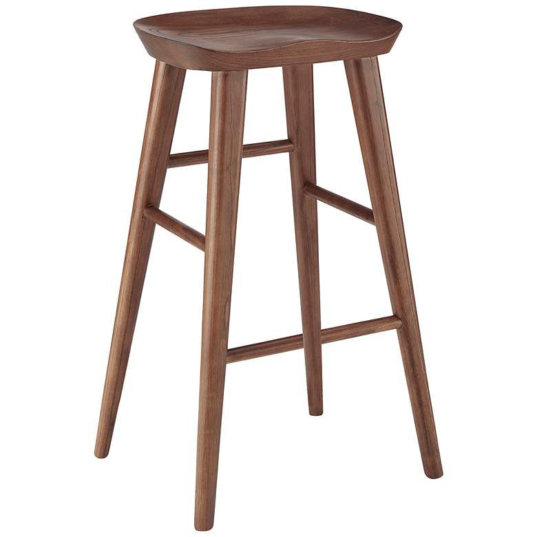 Image 2 Vieno 25 3/4" Walnut Wood Counter Stool