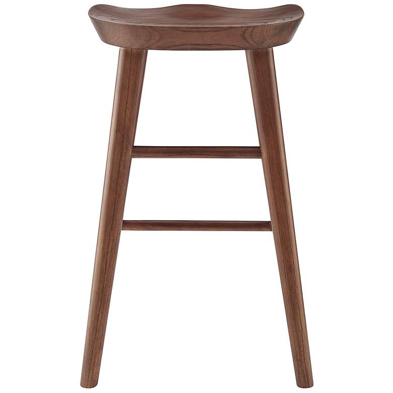 Image 7 Vieno 25 3/4" Walnut Wood Counter Stool more views