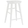 2_Vieno 25 3/4" White Wood Counter Stool
