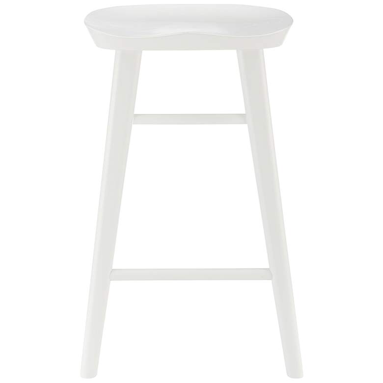 Image 3 Vieno 25 3/4" White Wood Counter Stool more views