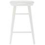 3_Vieno 25 3/4" White Wood Counter Stool more views