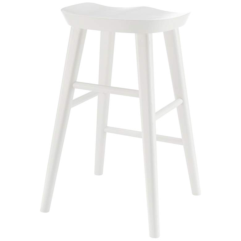 Image 5 Vieno 25 3/4" White Wood Counter Stool more views