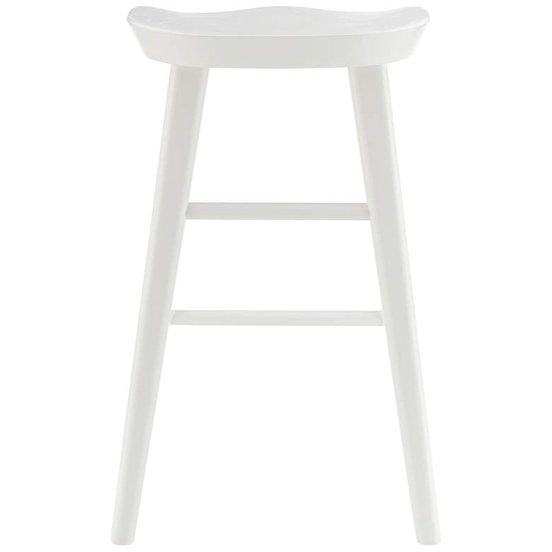 Image 6 Vieno 25 3/4" White Wood Counter Stool more views