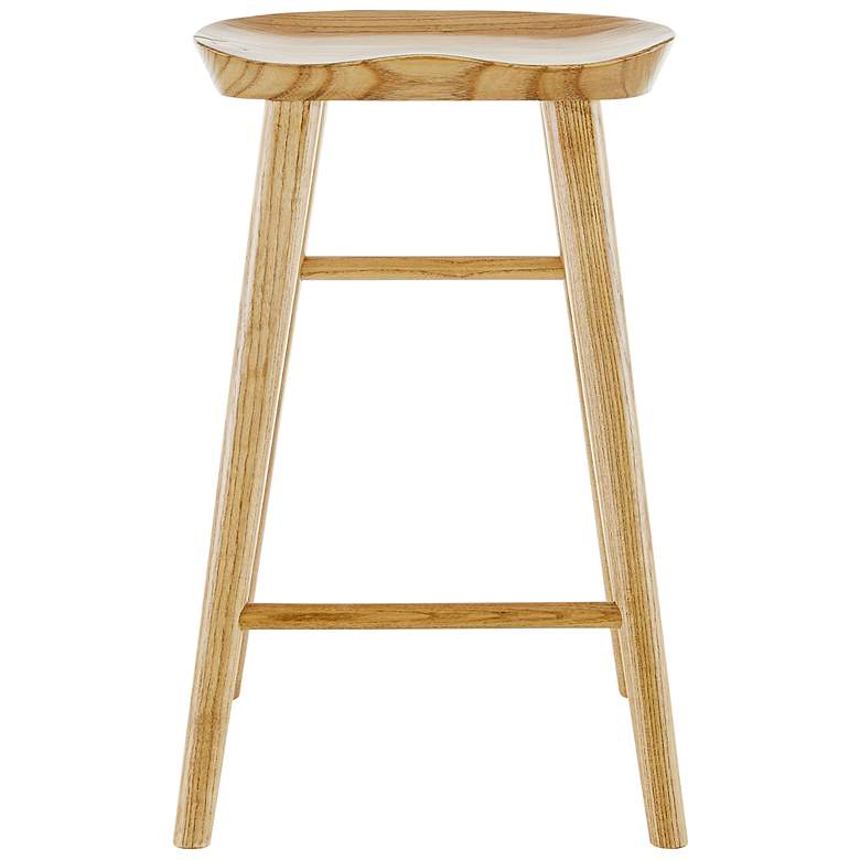 Image 3 Vieno 26" High Natural Wood Counter Stool more views