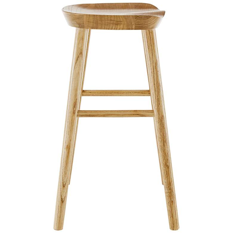 Image 4 Vieno 26 inch High Natural Wood Counter Stool more views