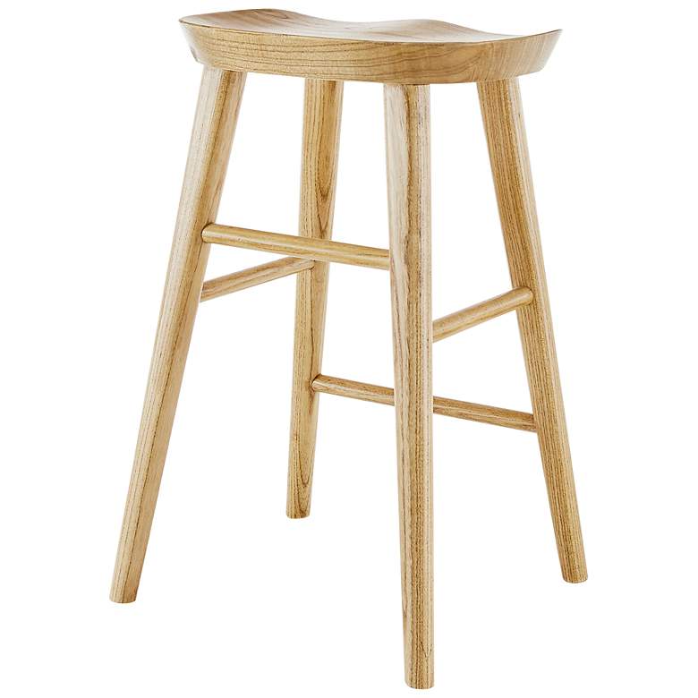 Image 5 Vieno 26" High Natural Wood Counter Stool more views