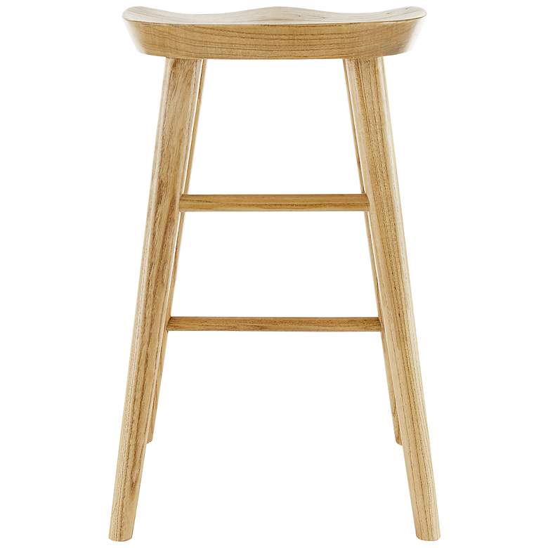 Image 6 Vieno 26" High Natural Wood Counter Stool more views