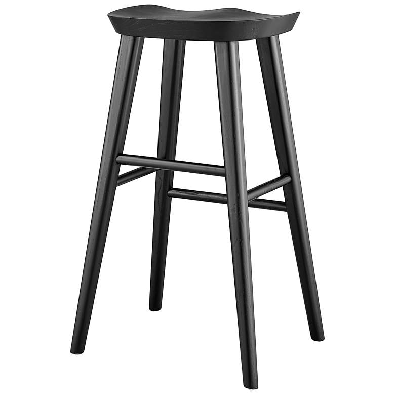Image 5 Vieno 29 1/2" Black Wood Bar Stool more views
