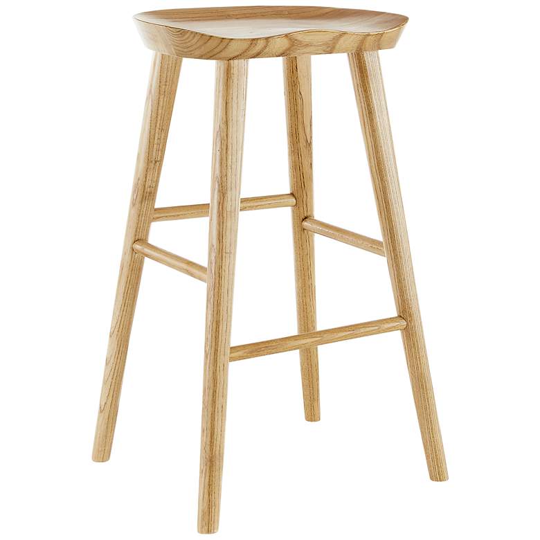 Image 2 Vieno 29 1/2" High Natural Wood Bar Stool