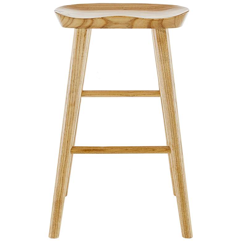 Image 3 Vieno 29 1/2" High Natural Wood Bar Stool more views